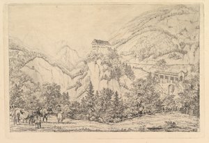 St. Georgsberg Schweiz közelében, Tirolban, Klein nyomán alkotó: Johann Christoph Erhard