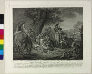 Kurt Christoph von Schwerin márki halála a prágai csatában 1757-ben