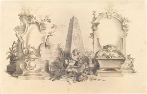 Cartouche Moderne a halál emblémáival