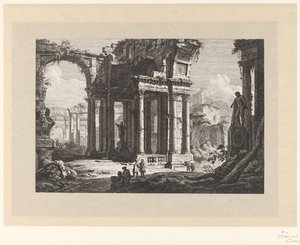 Ruïnes találkozott de Farnese Hercules-szal alkotó: Johann Ferdinand Hetzendorff von Hohenberg
