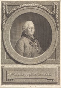 Christian Weisse alkotó: Johann Friedrich Bause after Anton Graff