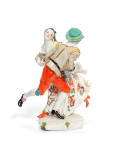 Tiroli táncosok meisseni csoportja, 1740 körül (porcelán) alkotó: Johann Friedrich Eberlein
