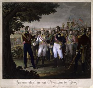 I. Ferenc osztrák császár, I. Sándor orosz császár és III. Frigyes Vilmos találkozása o