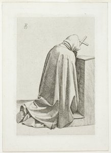 Térdelő zarándok kereszttel és könyvvel alkotó: Johann Friedrich Overbeck