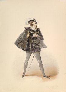 W.A. Mozart: Belmonte jelmeztanulmánya a szerájból való elrablásban, kb. 1830-50. alkotó: Johann Georg Christoph Fries