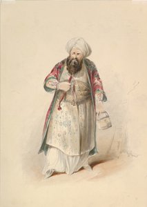 Jelmeztanulmány Osminnak a szerájból való elrablásban W.A. Mozarttól, kb. 1830-50. alkotó: Johann Georg Christoph Fries