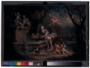 Nárcisz tükröződik egy kútban alkotó: Johann Georg Platzer