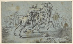 Lovas csatajelenet törökökkel? alkotó: Johann Georg von Bemmel