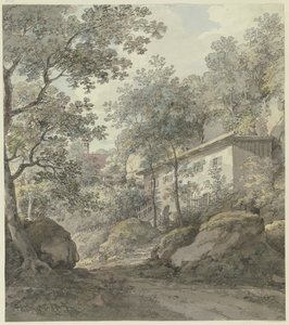 Ház a fák alatt (Remetelak) alkotó: Johann Georg von Dillis
