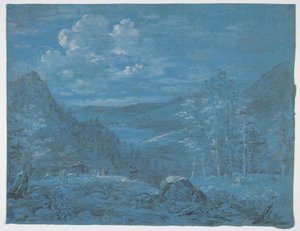 Kilátás az Ankl-Alpéra és a Schliersee-re alkotó: Johann Georg von Dillis