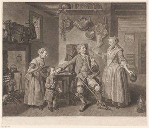 David Garrick színész portréja a hazatérő farmer szerepében
