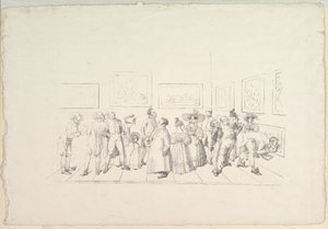 A közönség egy kiállításon, 1831.