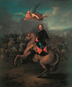 I. Péter a poltavai csatában, 1710-es években alkotó: Johann Gottfried Tannauer