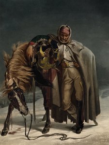 A svájci őrök dragonyosa az orosz hadjáratban, 1812 körül alkotó: Johann Heinrich Bleuler