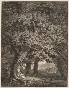 Olasz táj egy pásztorpárral alkotó: Johann Heinrich Meyer
