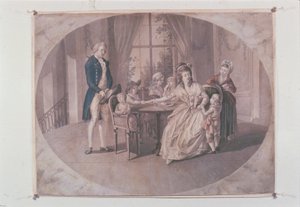 Illusztráció Goethe „Az ifjú Werther fájdalmai” című művéből (színes litó)