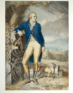 Johann Wolfgang von Goethe portréja az országban (akvarell papíron)