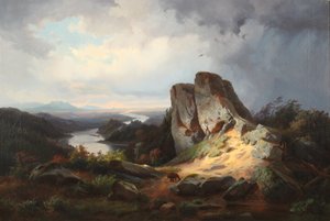 Nyugati táj 1853 (Olaj, vászon) alkotó: Johann Herman Carmiencke