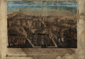 Ochakov elfogása Grigorij Potyomkin herceg által 1788. december 17-én.