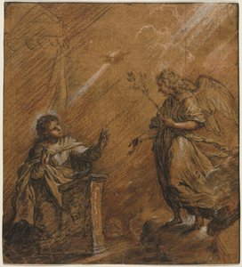 Angyali üdvözlet, 1600-as évek utolsó harmada. alkotó: Johann Jakob von Sandrart