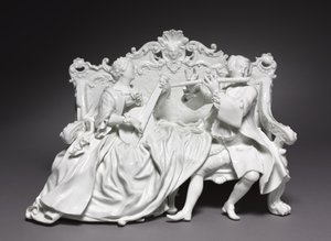 Crinoline Group: Zenészek, gyártó Meisseni Porcelángyár, Németország, 1737 körül alkotó: Johann Joachim Kändler