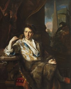Charles Bruni festő - Jan (Johann) Kupecky (Kupetzky) (1667-1740) portréja. Olajfestmény