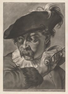Egy kardos férfi portréja alkotó: Johann Lorenz Haid