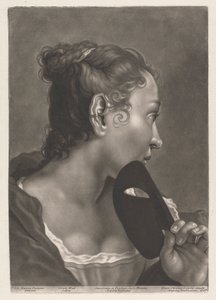 Maszkos nő portréja alkotó: Johann Lorenz Haid