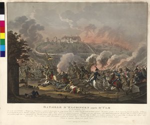 Elchingeni csata 1805. október 14-én (metszet és aquatinta)
