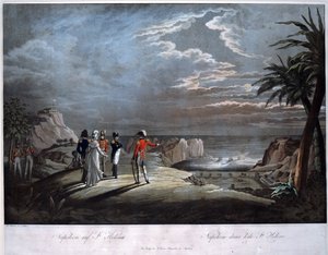 Bonaparte Napóleon Szent Ilona szigetén - Rugendas, Johann Lorenz, az ifjabb (1775-1826) - Aquatint - 47x58 - Magángyűjtemény