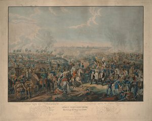 A nemzetek csatája után: Schwarzenberg herceg győzelmet hozott 1813. október 18-án alkotó: Johann Lorenz Rugendas the Younger