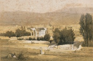 Baalbek. Rézkarc Bernatz és társai - Steinkopk J.F. Szerkesztő alkotó: Johann Martin Bernatz