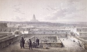 Timbuktoo északi oldala, Heinrich Barth 1857-ben megjelent „Les Voyages en Afrique” című művéből,