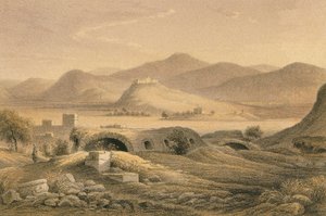 Kilátás Ephesusra. Rézkarc: Bernatz et aii – Steinkopk J.F. Editore alkotó: Johann Martin Bernatz