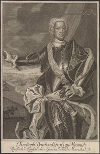 Burkhard Christoph von Munnich gróf portréja 1683-1767.