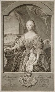 Johanna-Elizabeth portréja, Anhalt-Zerbst 1712-1760 választónője, II. Katalin anyja, 1756.
