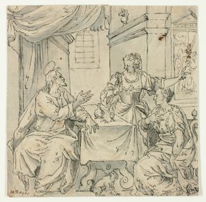 Krisztus Mária és Márta asztalánál alkotó: Johann Mathias Kager