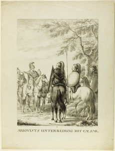 Arioviste beszélgetése Caezarral alkotó: Johann Michael Mettenleiter