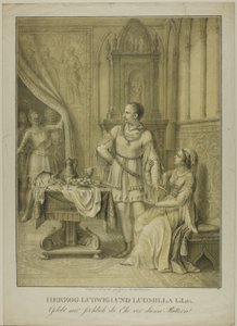 I. Ludwig herceg és Ludmilla alkotó: Johann Michael Mettenleiter