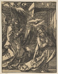 Az Angyali üdvözlet, a kis passióból, példány.n.d. alkotó: Johann Mommard