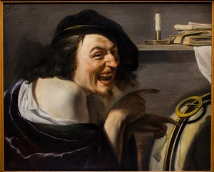 Démokritosz, 1620 körül (Olaj, fa) alkotó: Johann Moreelse