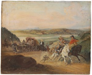 Az út Santiagoból Valparaisóba alkotó: Johann Moritz Rugendas