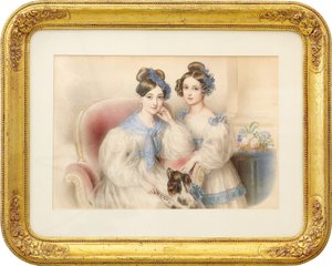 Mária Terézia főhercegnő 1816-1867 és Mária Karoline 1825-1915, 1832 kettős portréja.