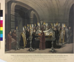 Ferenc temetése I.1835 (litográfia)