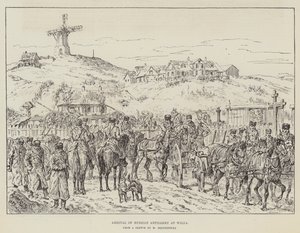 Az orosz tüzérség megérkezése Wilnába alkotó: Johann Nepomuk Schonberg