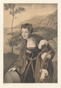 Szent Krisztina malomkővel egy tájban Művek a Boisserée fivérek gyűjteményéből (sorozat címe) Galerie des Frères Boisserée (sorozat címe)
