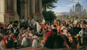 I. Ferenc császár belépése Bécsbe a párizsi béke után 1814. június 16-án