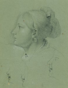 Egy lány feje (Tanulmány a "Landwehr-ember hazatéréséről", 1817) alkotó: Johann Peter Krafft