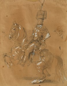 Theodor Aron de Bistra lóháton alkotó: Johann Peter Krafft