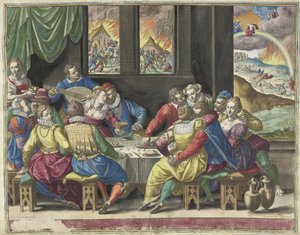 Az emberiség az utolsó ítéletre vár Ita erit et adventus filii hominis (cím a tárgyon) alkotó: Johann Sadeler (I)